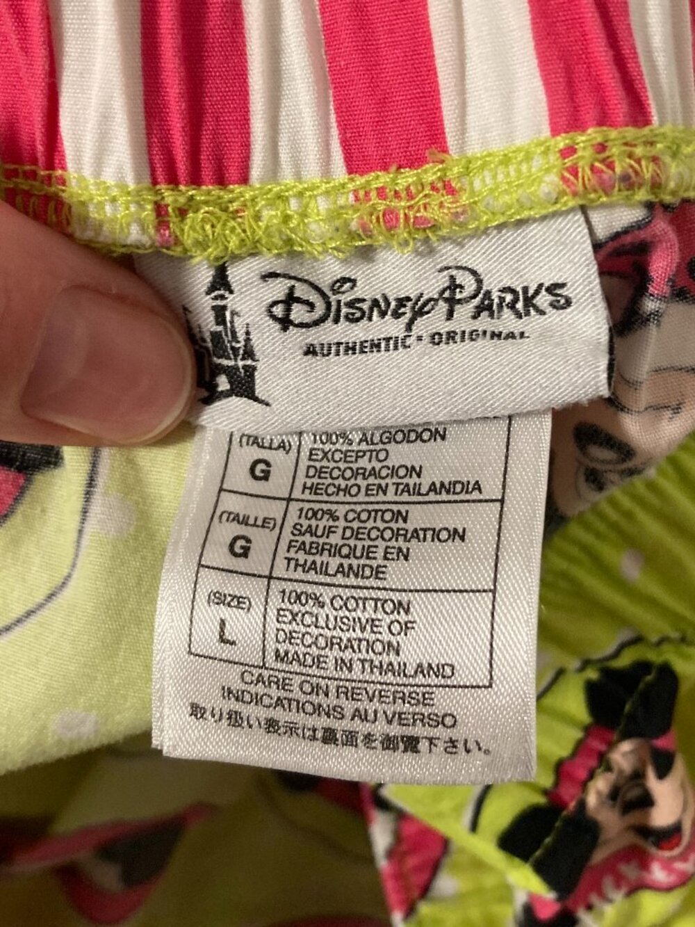 Disney Parks 100% Cotton Mickey Mouse Club PJ Lounge Shorts Size L - Picture 4 of 6